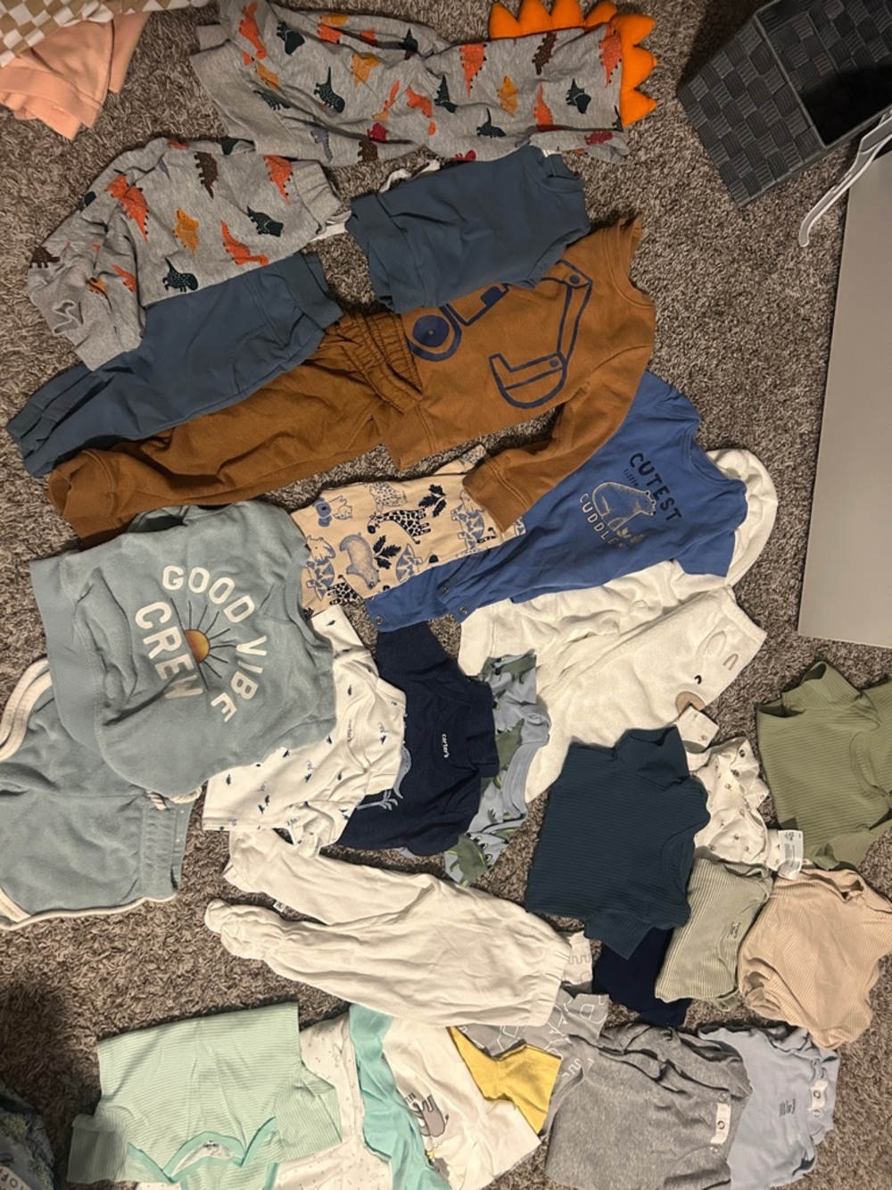 Carter's Baby Boys Neutral & Blue Multi Color Matching Set - Picture 3 of 5